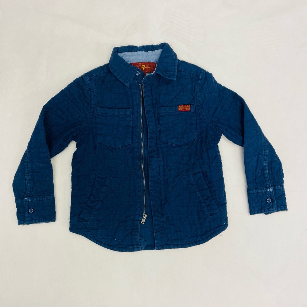 7forAMK Quilted Jacket Navy Blue boys size 5